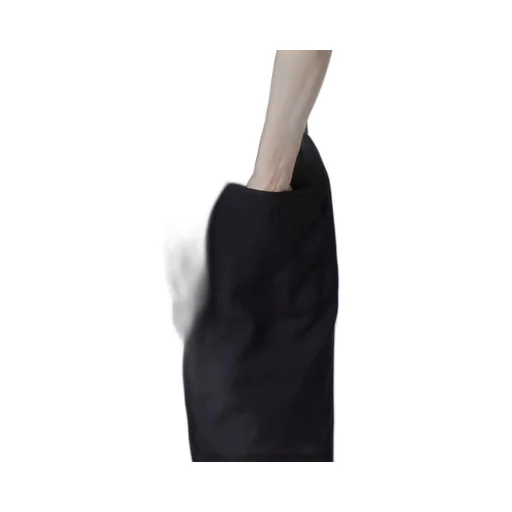 Navy Wool Gabardine One Side Pkt Pants With Liner