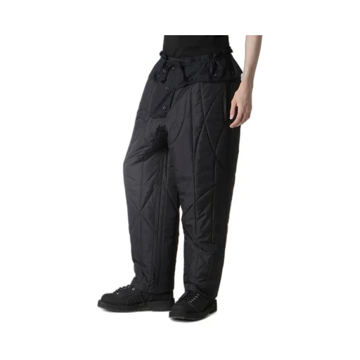 Navy Wool Gabardine One Side Pkt Pants With Liner