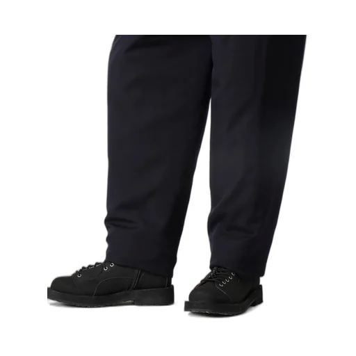 Navy Wool Gabardine One Side Pkt Pants With Liner