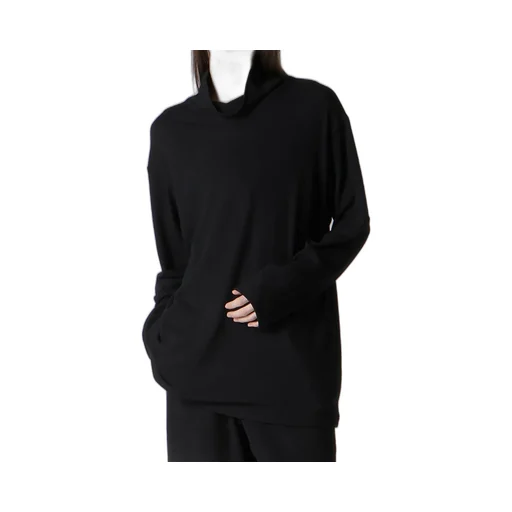 Super 120 Wool Single Jersey Turtle Neck Ls Tee