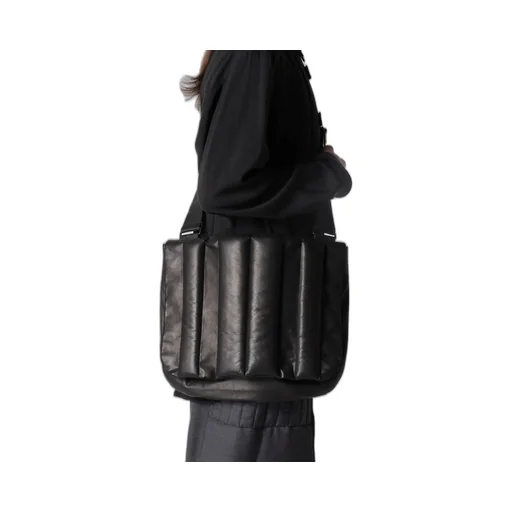 Garment Leather Padded Shoulder Bag