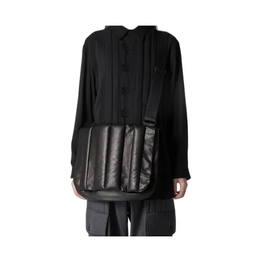 Garment Leather Padded Shoulder Bag
