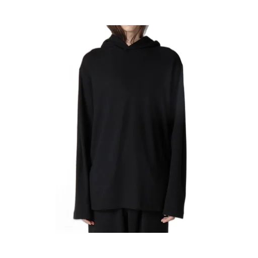 Super 120 Wool Single Jersey Hooded Ls Tee