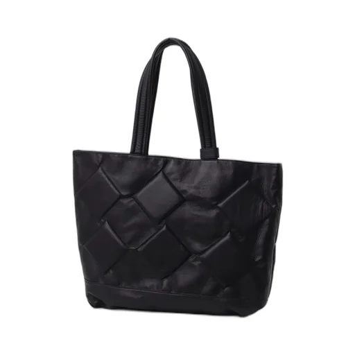 Garment Leather Padded Tote Bag