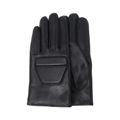 Lamb Skin Padded Short Gloves