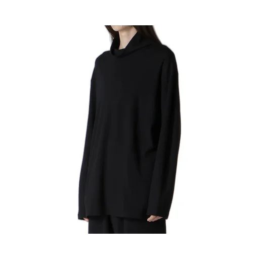 Super 120 Wool Single Jersey Turtle Neck Ls Tee