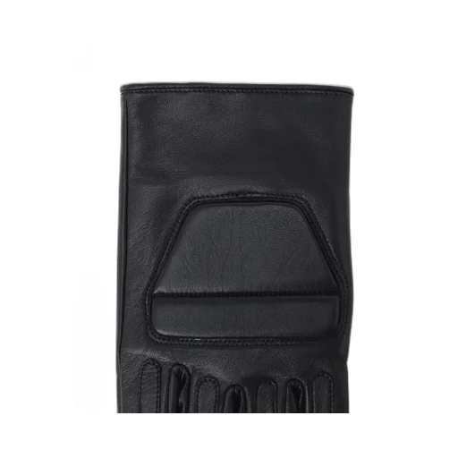 Lamb Skin Padded Short Gloves