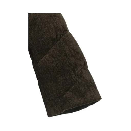 Linen Velvet 3 Buttons Diagonal Padded Long Jacket