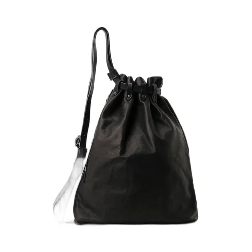 Horse Leather Drawstring Backpack