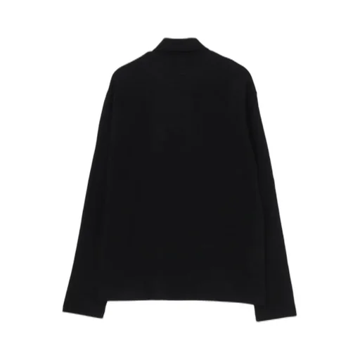 Super 120 Wool Single Jersey Layered Higk Neck Tee