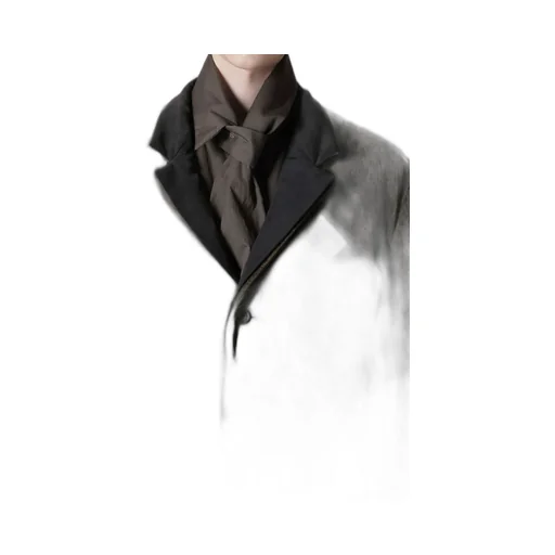 Linen Velvet 3 Buttons Diagonal Padded Long Jacket