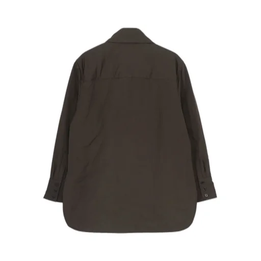 Gray Broad Stole Detail Padded Blouse