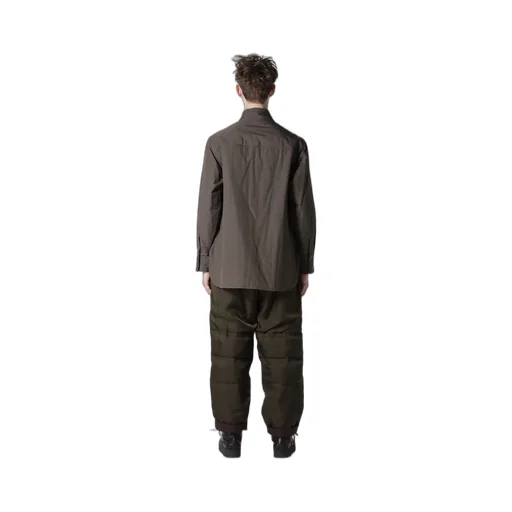 Gray Broad Stole Detail Padded Blouse
