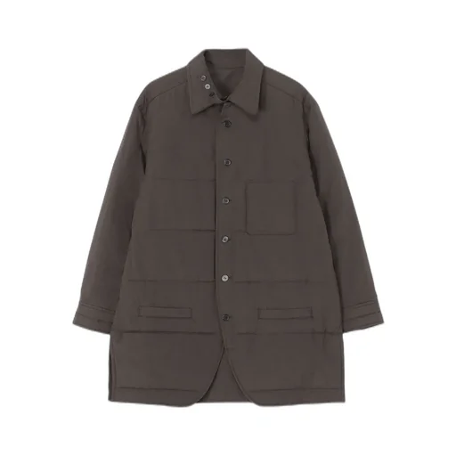 Gray Broad Gusset Collar Padded Blouse
