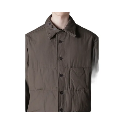 Gray Broad Gusset Collar Padded Blouse