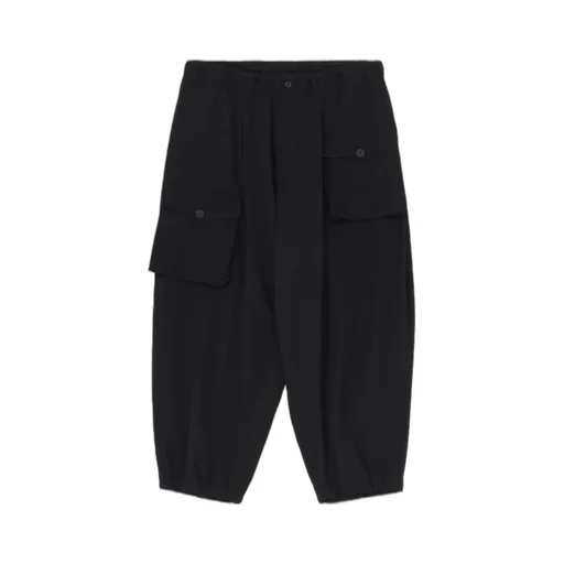 Wool Gabardine Side Tuck Pocket Pants