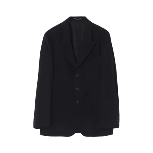 Wool Gabardine Stitch Lapel Jacket