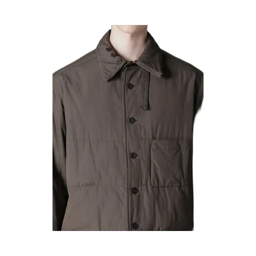 Gray Broad Gusset Collar Padded Blouse