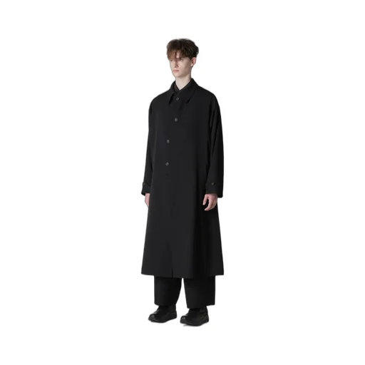 Wool Gabardine Designed Sleeve Coat