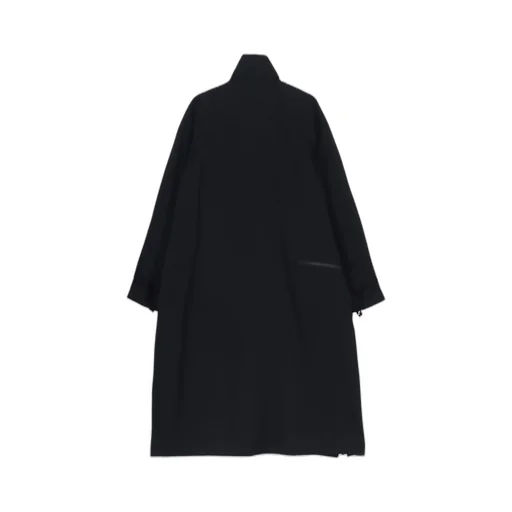 Wool Gabardine Cross Shaped Zipper Coat