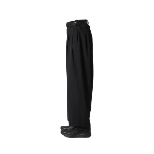 Wool Gabardine 12 Tucks Pants