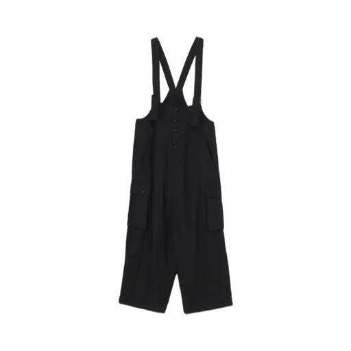 Black Scandal Herringbone Work Overalls