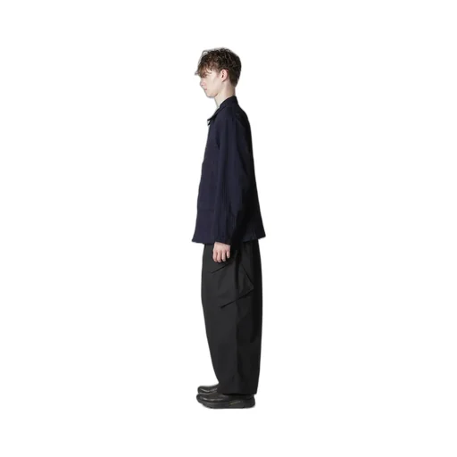 Black Scandal Herringbone Denim 5Bs Overlap Pocket Blouson
