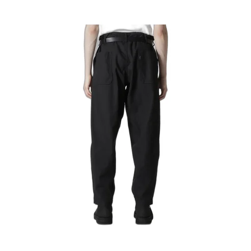 Black Scandal Herringbone Hem Zip Painter Pants