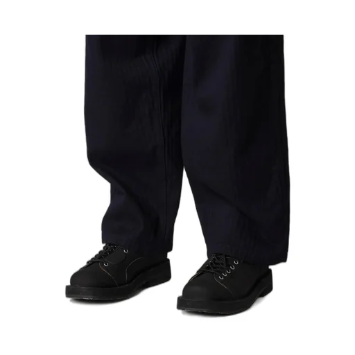 Black Scandal Herringbone Denim Side Tape Detail Pants