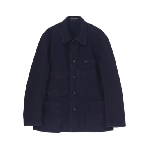 Black Scandal Herringbone Denim 5Bs Overlap Pocket Blouson