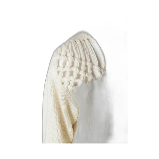 Stitching Macrame Detail High Neck Po