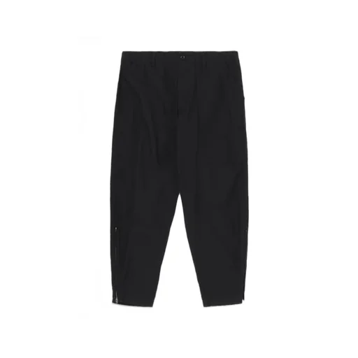 Black Scandal Herringbone Hem Zip Painter Pants
