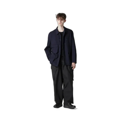 Black Scandal Herringbone Denim 5Bs Overlap Pocket Blouson