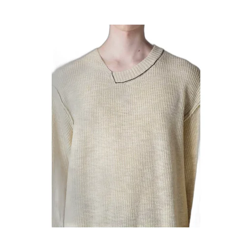 Half Cardigan Asymmetry Neckline Po