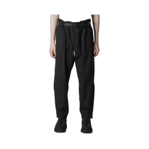 Black Scandal Herringbone Hem Zip Painter Pants