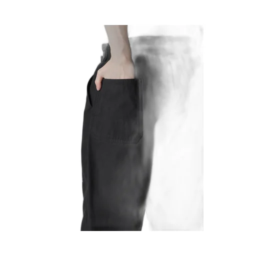 Black Scandal Herringbone Hem Zip Painter Pants