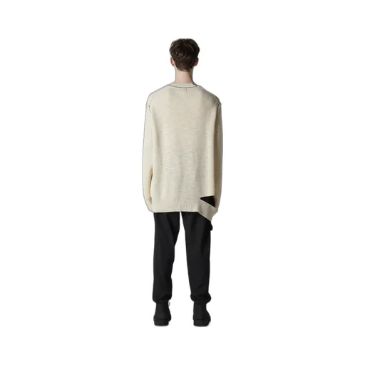 Half Cardigan Asymmetry Neckline Po
