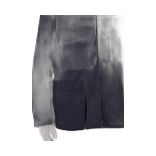 Black Scandal Herringbone Denim 5Bs Overlap Pocket Blouson