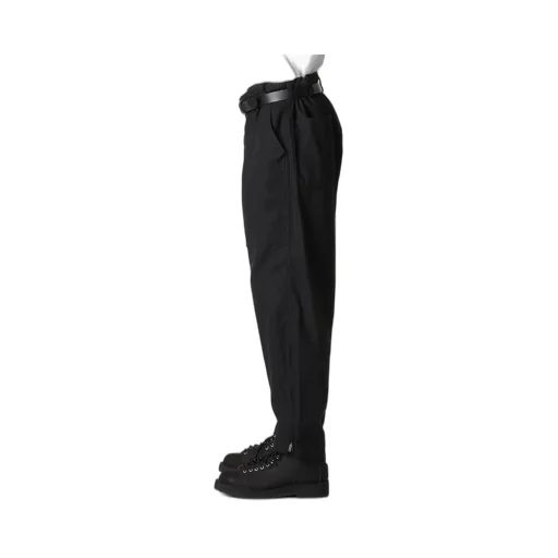 Black Scandal Herringbone Hem Zip Painter Pants