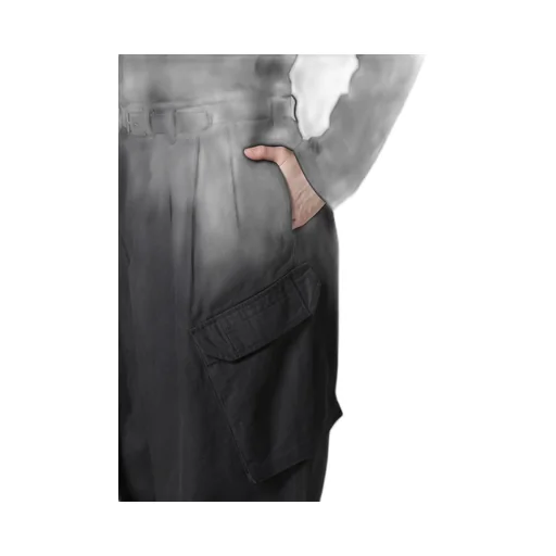 Black Scandal Herringbone 12Tuck Work Pants