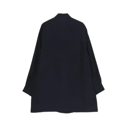 Cu Taffeta Open Collar Shoulder Pl Blouse
