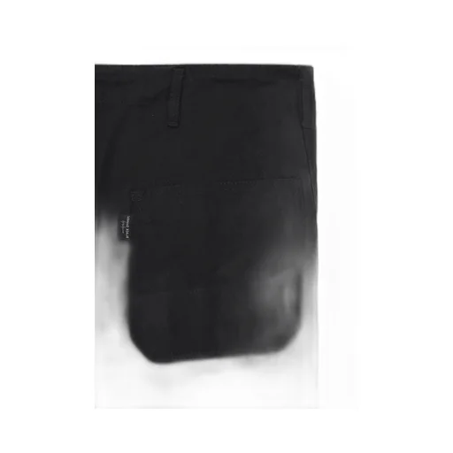 Black Scandal Herringbone Hem Zip Painter Pants