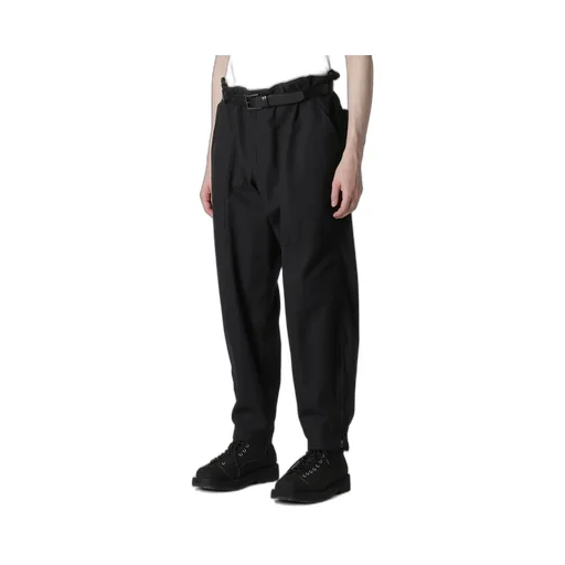 Black Scandal Herringbone Hem Zip Painter Pants