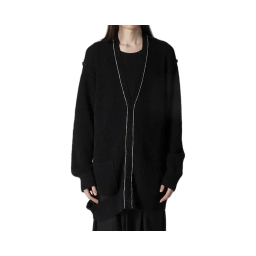 Half Cardigan Slit Detail V Neck Cardigan