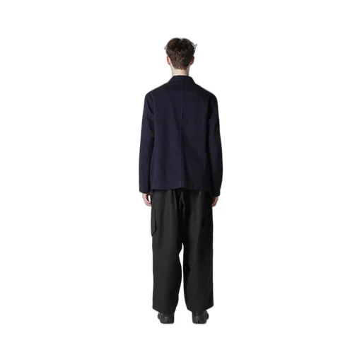 Black Scandal Herringbone Denim 5Bs Overlap Pocket Blouson