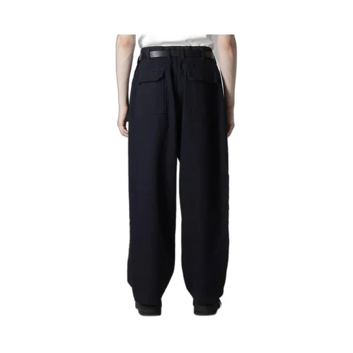 Black Scandal Herringbone Denim Side Tape Detail Pants