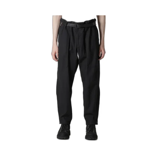 Black Scandal Herringbone Hem Zip Painter Pants