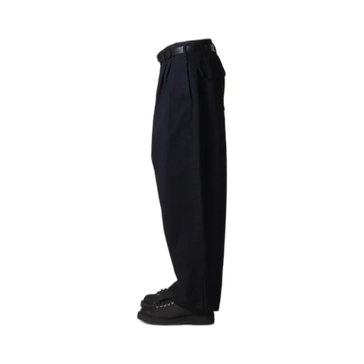Black Scandal Herringbone Denim Side Tape Detail Pants