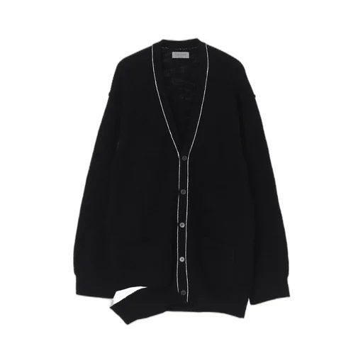 Half Cardigan Slit Detail V Neck Cardigan