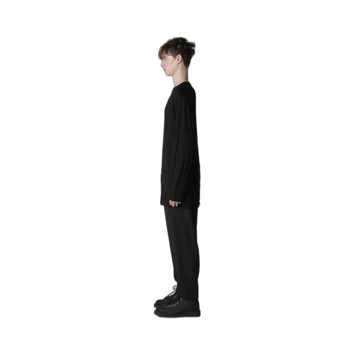 Washable Wool Jersey Round Neck Long Slv T
